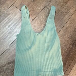 Mint Green Ribbed Tank Top